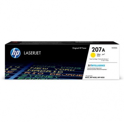 W2212A Lézertoner Color LaserJet Pro M182N, M183FW nyomtatókhoz, HP 207A, sárga, 1,25k